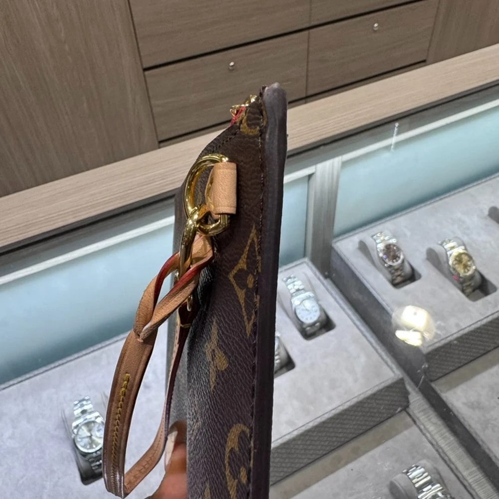 Louis Vuitton Monogram Wristlet with Cherry Interior - 6