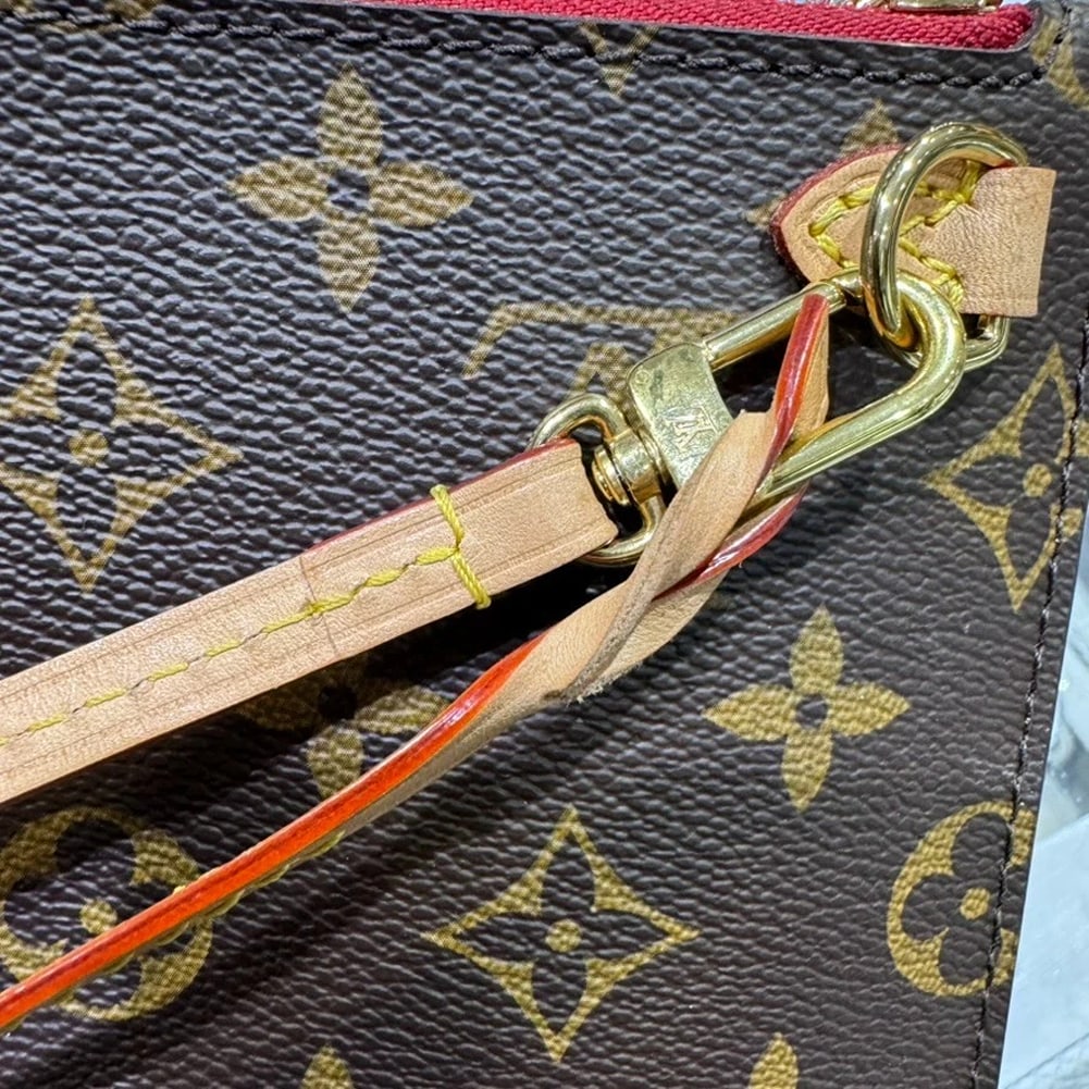 Louis Vuitton Monogram Wristlet with Cherry Interior - 7