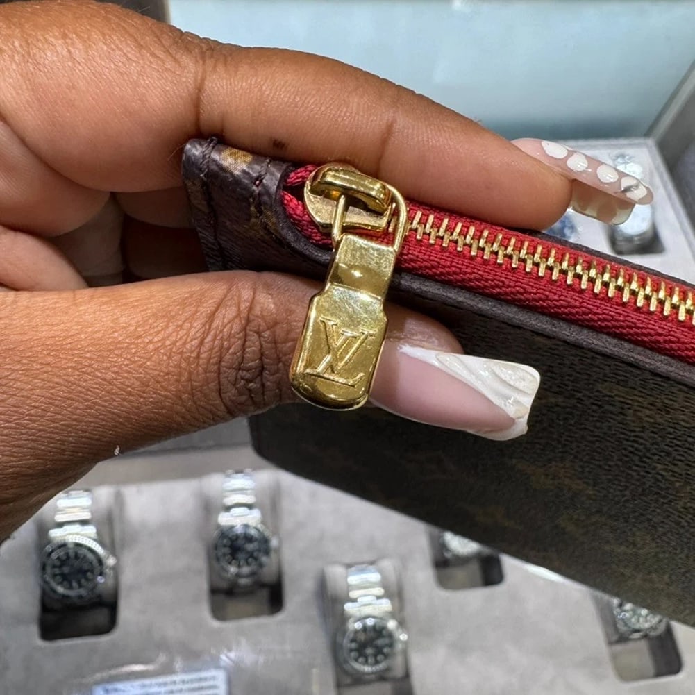 Louis Vuitton Monogram Wristlet with Cherry Interior - 9