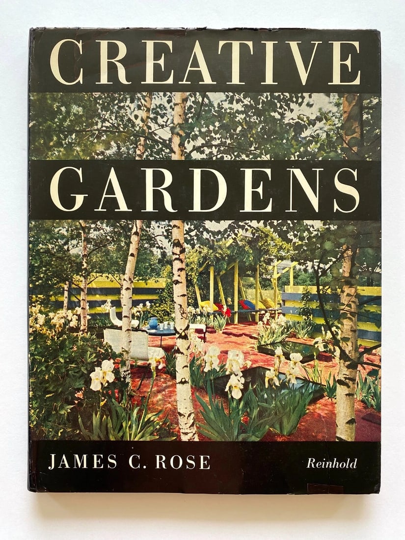 " CREATIVE GARDENS " RARE 1958 1ST ED LITHOGRAPH PRINT MODERNISM DESIGN HC BOOK: Country of Origin: United States,Binding: Hardcover,Language: English,Special Attributes: 1st Edition, Dust Jacket, Illustrated, Rare out of Print,Signed: No,Author: James C. Rose,Publisher: Reinhold