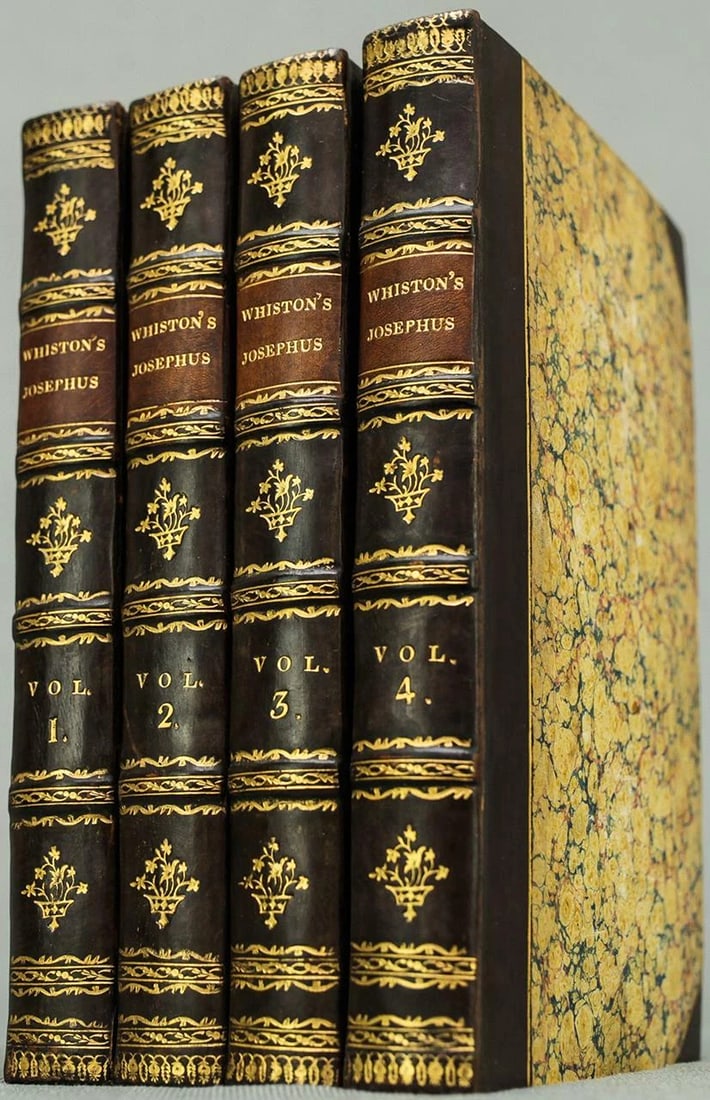 1826 Works of Flavius Josephus Jewish Wars Jesus Christ Lg. Map Fine Leather: Country of Origin: United Kingdom,Author: Flavius Josephus,Binding: Leather,Language: English,Original/Facsimile: Original,Place of Publication: Edinburgh,Publisher: T. & J. Allman,Region: Europe,Spec