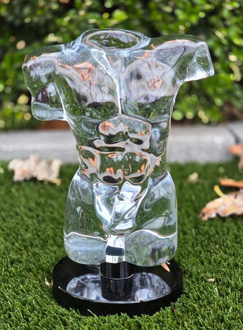 Dino Rosin SIgned Crystal Murano Art Glass Sculpture~(11.75"H x 8.5"W) (1 of 16)