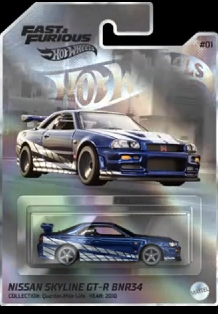 Hot Wheels NFTGarage Nissan Skyline R34 FAST & FURIOUS: Condition: New: A brand-new, unused, unopened, undamaged item (including handmade items). See the seller's listing for full details. ,Country of Origin: Malaysia,Autographed: No,Vehicle Make: Nissan,V