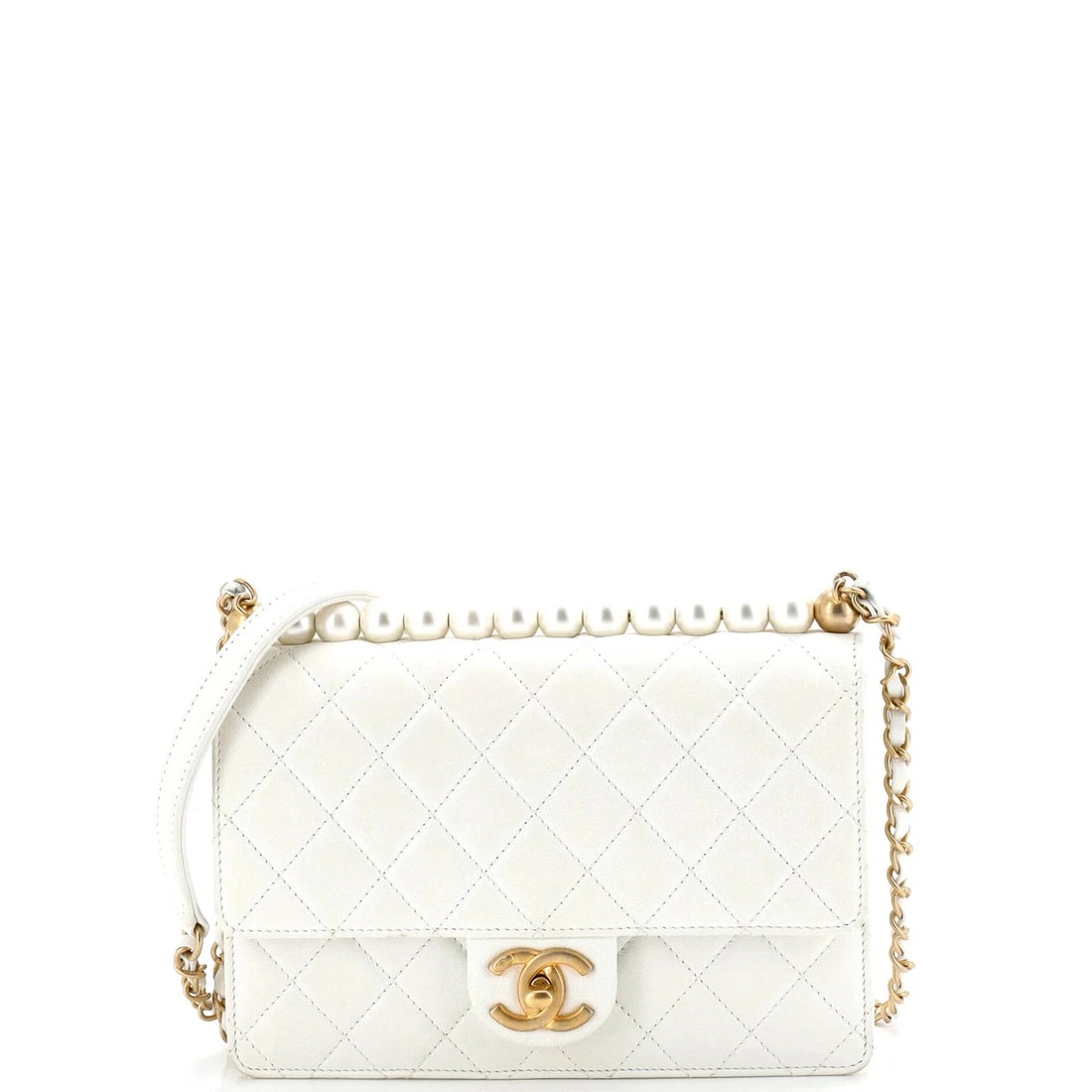 Chanel Chic Pearls Flap Bag Quilted Lambskin Small (1 of 6)