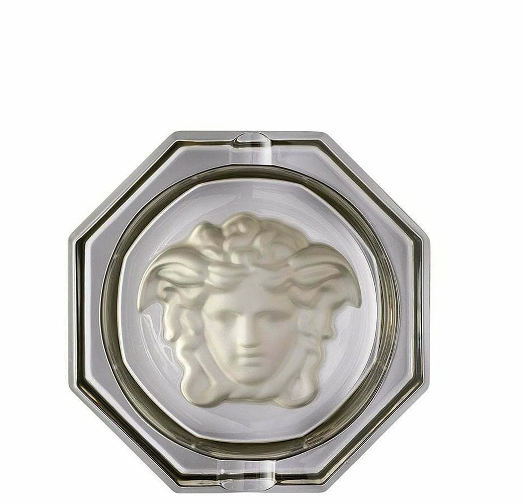 Versace Rosenthal Medusa Lumiere Haze Ashtray 16 cm (6.30") - Official Versace (1 of 2)