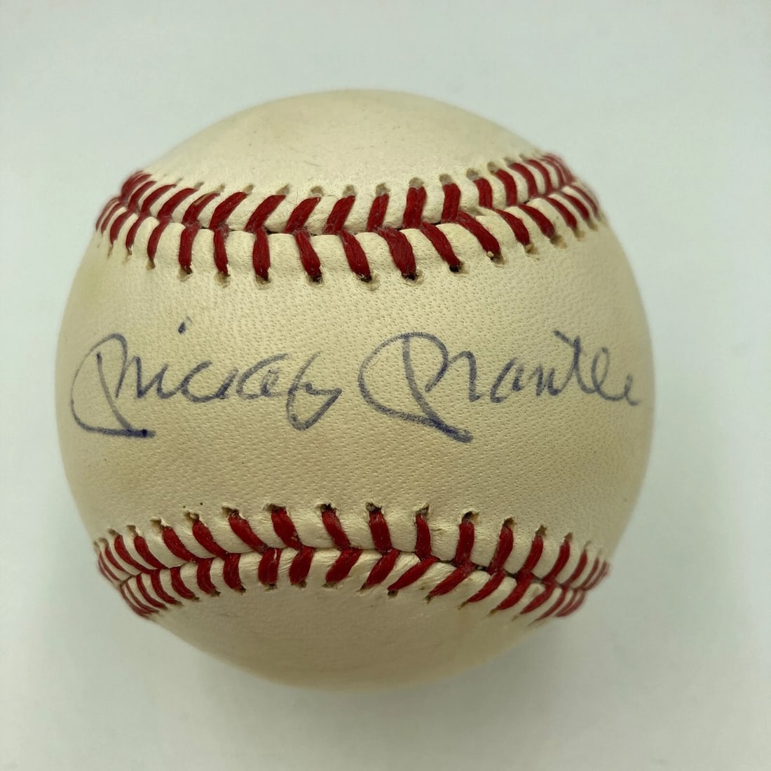 Mickey Mantle Signed Vintage American League Joe Cronin Baseball JSA COA (1 of 4)