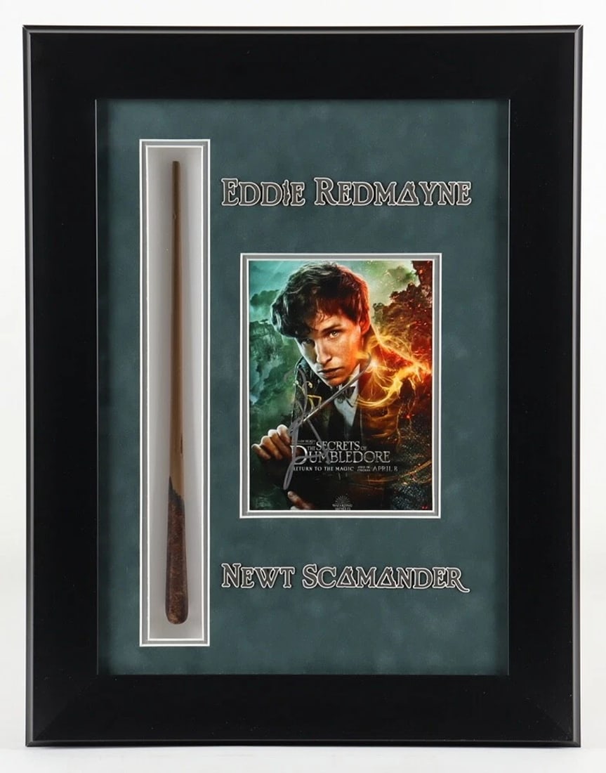 EDDIE REDMAYNE Signed Photo Custom Framed JSA COA FANTASTIC BEASTS REPLICA WAND! (1 of 6)