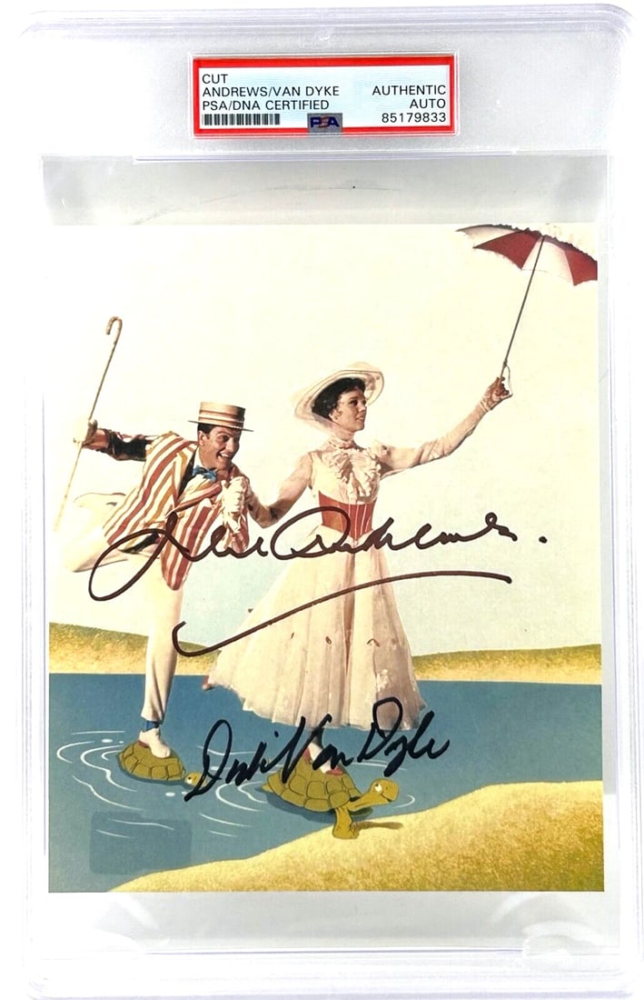 JULIE ANDREWS DICK VAN DYKE Signed Mary Poppins Photo Slabbed Encapsulated PSA: Industry: Movies,Signed: Yes,Autograph Authentication: Professional Sports (PSA/DNA),Object Type: Cards & Paper,Original/Reproduction: Original