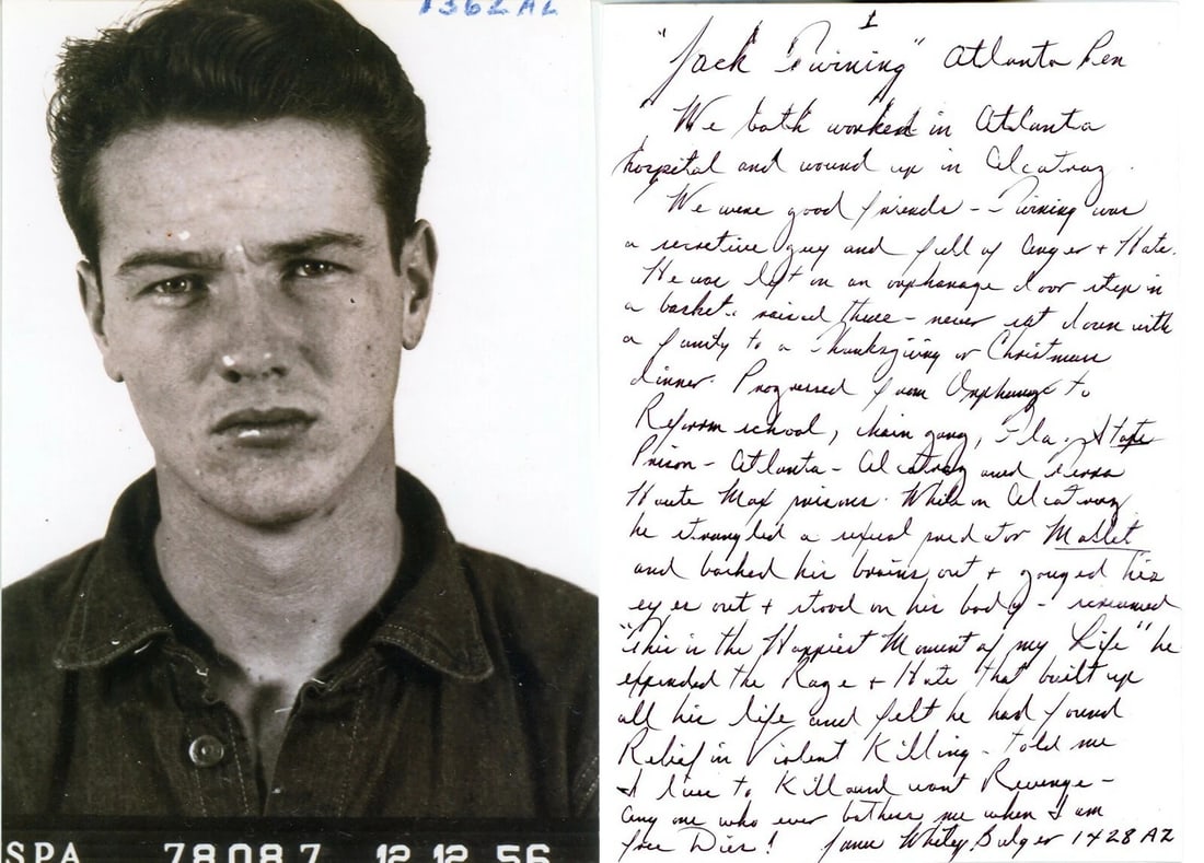 Whitey Bulger Hand Written Signed Letter "Jack Twinning" JSA COA from Cellmate (1 of 6)