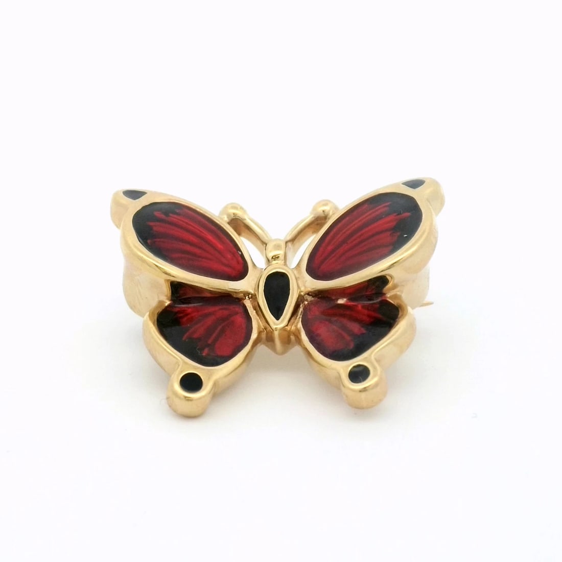 Enamel Butterfly Brooch In 14k Yellow Gold (1 of 7)