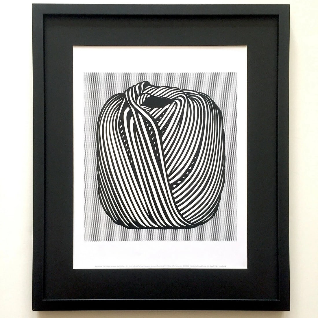 ROY LICHTENSTEIN ESTATE FRAMED POP ART LITHOGRAPH PRINT " BALL OF TWINE " 1963: Features: ROY LICHTENSTEIN ESTATE AUTHORIZED, BRAND NEW CUSTOM FRAMING, Framed,Width (Inches): 15 1/2",Listed By: Dealer or Reseller,Subject: Famous Paintings/Painters,Size: Medium (up to 36in.),Mater
