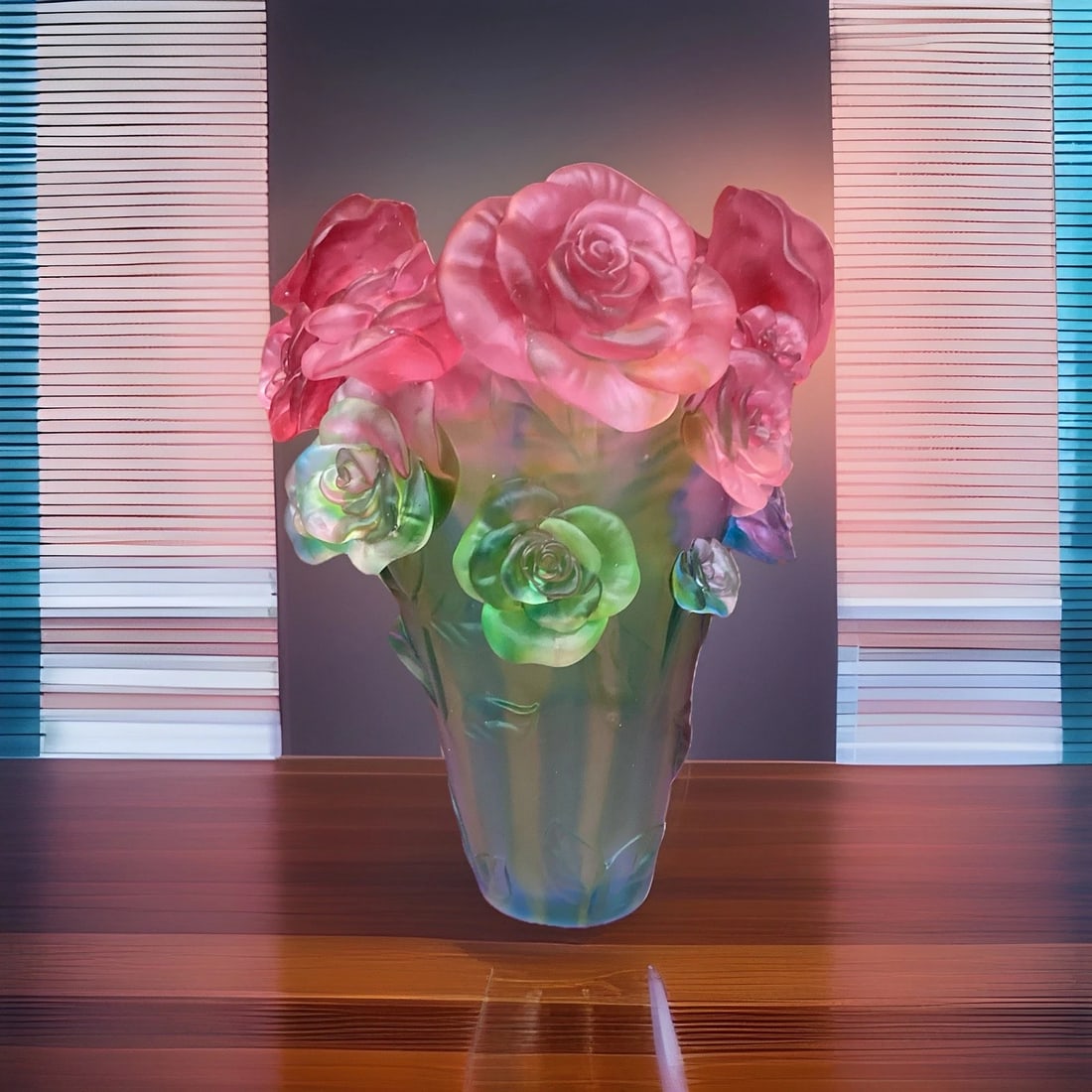 Xxxl Nancy Daum Style Multi Color Rose Vase H14?? W10?? Heavy Art Glass 27lb: Condition: Used: An item that has been used previously. The item may have some signs of cosmetic wear, but is fully operational and functions as intended. This item may be a floor model or store retur