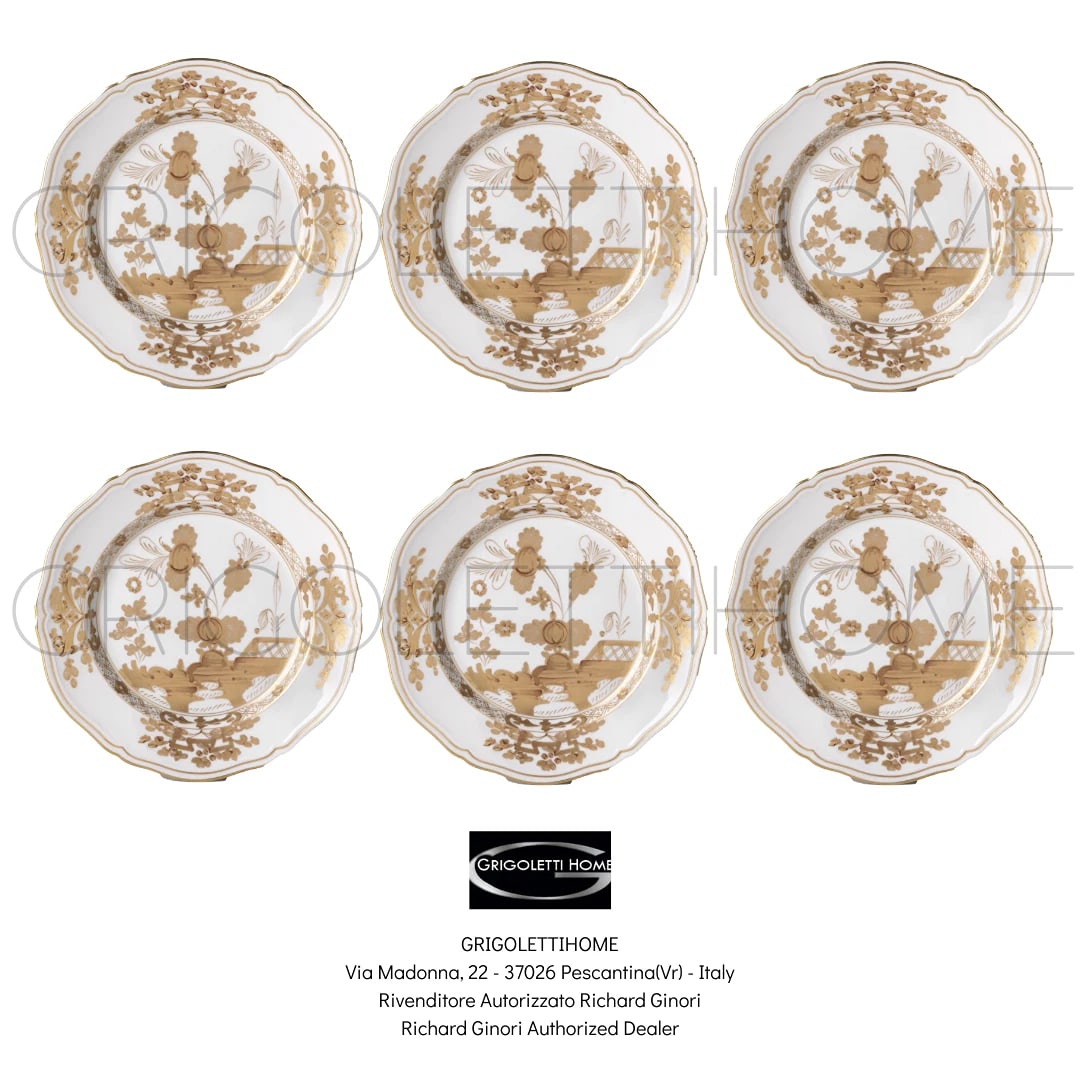 Richard Ginori - Oriente Italiano AURUM - Set Of 6 Dinner Plates 26.5 Cm: Condition: New: A brand-new, unused, unopened, undamaged item in its original packaging (where packaging is applicable). Packaging should be the same as what is found in a retail store, unless the ite