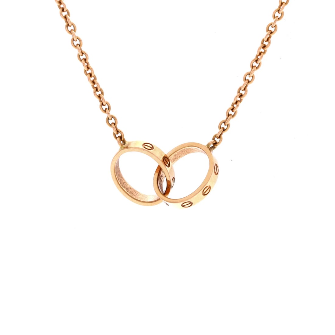 Cartier Love Interlocking Necklace 18K Rose Gold (1 of 3)