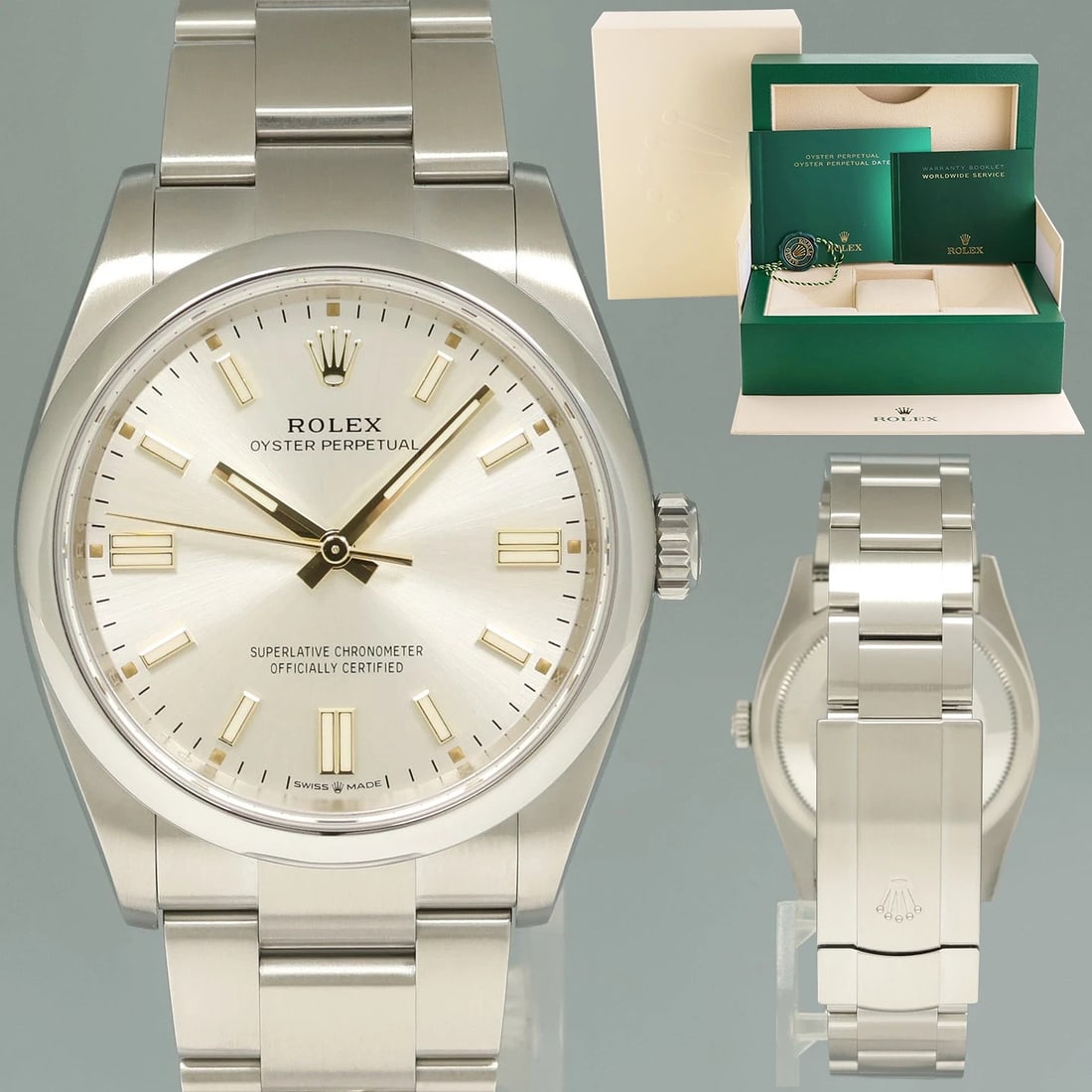 2023 MINT Rolex Oyster Perpetual 126000 Silver Dial Stainless Steel 36mm Watch: Condition: Pre-owned - Excellent,Brand: Rolex,Department: Men,Type: WristwatchBrandRolex (Guaranteed Authentic)Model Oyster PerpetualReference Number126000Serial NumberRandom SerialMetalStainless Stee