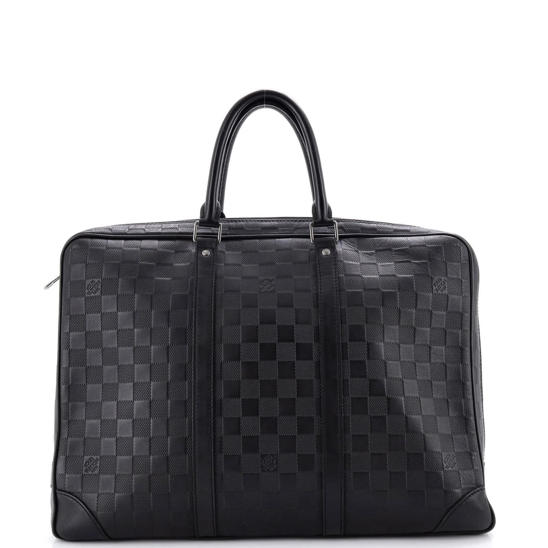 Louis Vuitton Porte-Documents Voyage Briefcase Damier Infini Leather PM: Condition: Pre-owned - Good,Brand: Louis Vuitton,Exterior Material: Leather,Style: Briefcases,Exterior Color: Black,Department: Women,Size: Pm,Accessories: Keys, Luggage Tag, LockEstimated Retail Pric