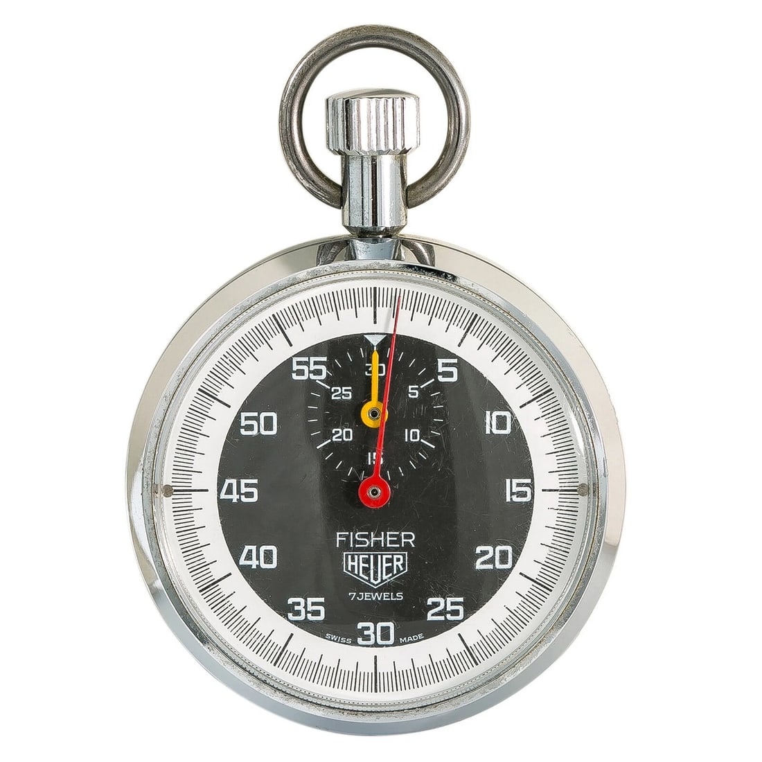 FISHER HEUER Stopwatch 1970s RARE 7Jewels Measuring 60sec/30min Stainless Steel: Condition: Pre-owned - Good: This item has been gently used but is in good condition. It might have a few signs of wear, like light scratches or tarnishing. All imperfections should be shown and descr