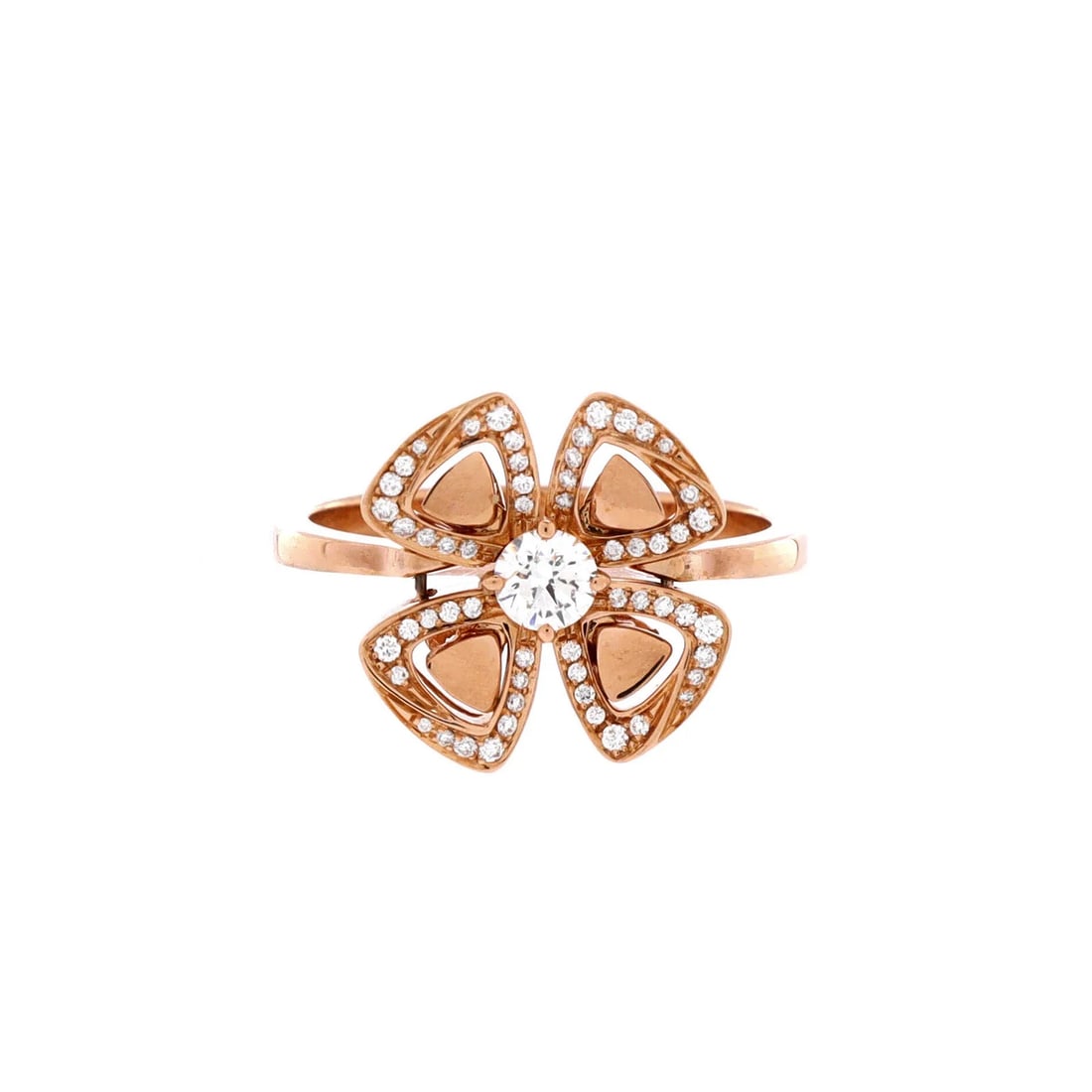 Bvlgari Fiorever Ring 18K Rose Gold and Diamonds (1 of 3)
