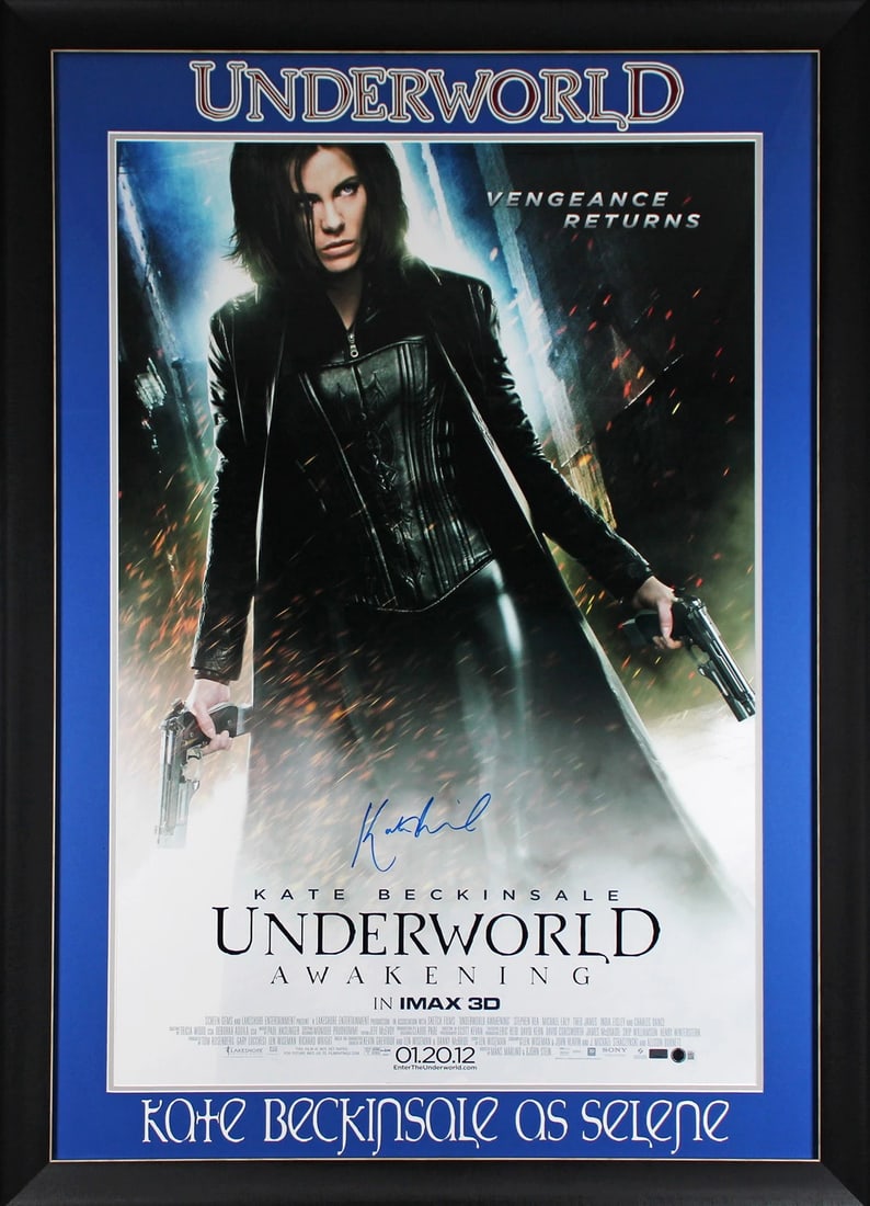 Kate Beckinsale Underworld Awakening Authentic Signed & Framed 27x40 Poster BAS (1 of 3)
