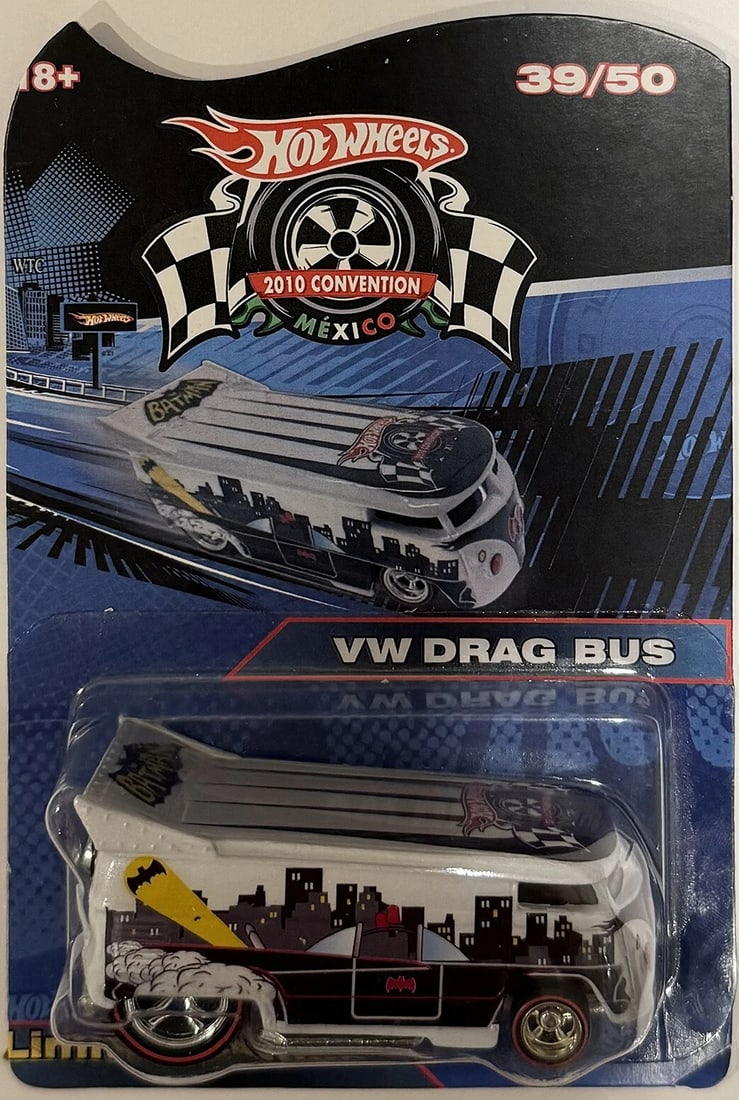 VW DRAG BUS Hot Wheels 2010 Mexico Convention 39/50 EXTREAMLY RARE Code-3 Car (1 of 3)