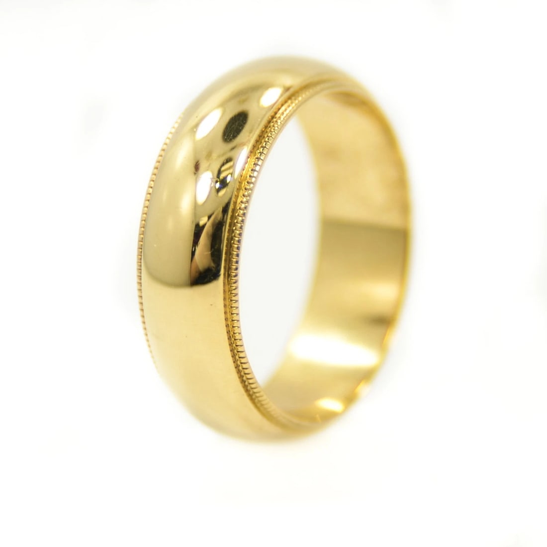 Original Tiffany & Co Ring 18K Yellow Gold Band 6 MM Thick Size 5 5.9 Grams (1 of 3)