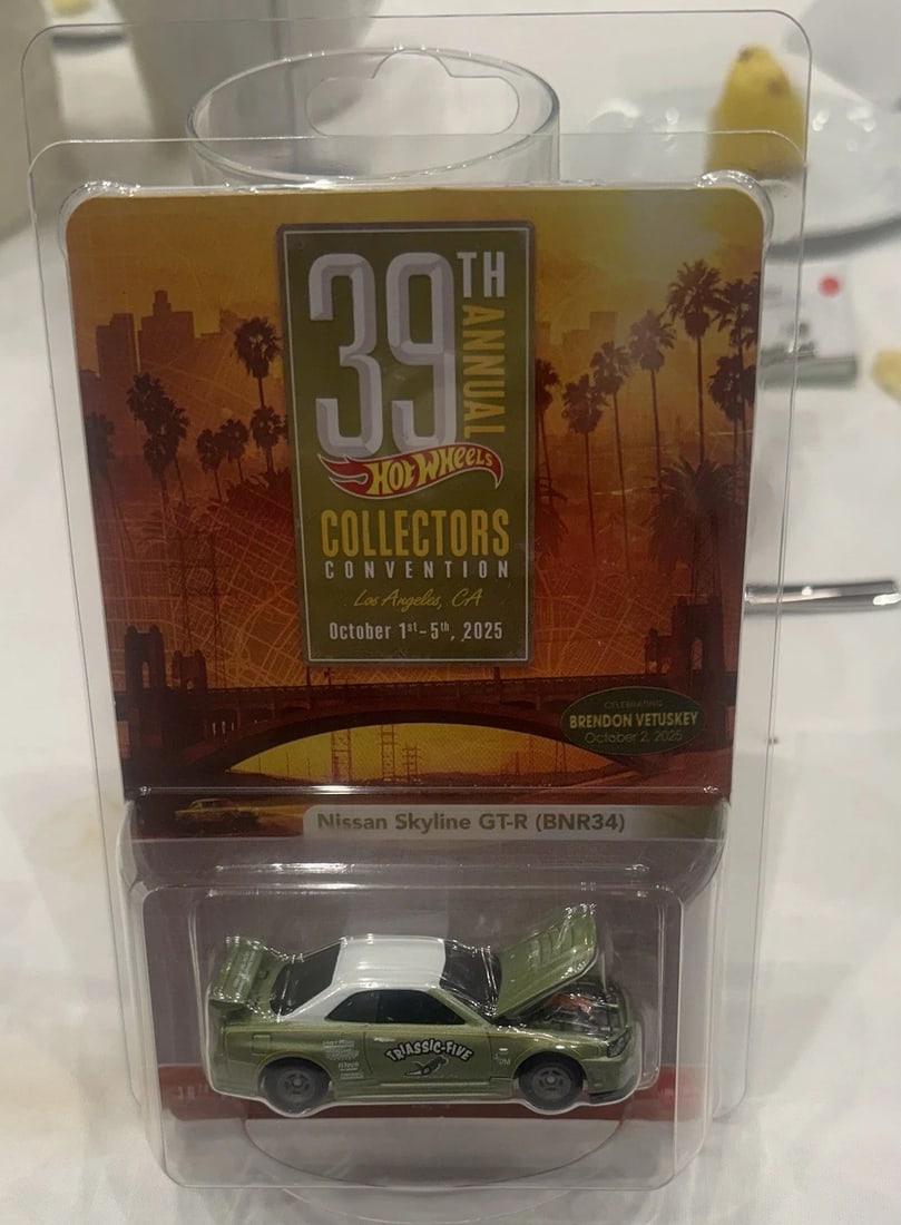 Dinner NISSAN SKYLINE GTR 2025 39th Hot Wheels Newsletter Convention W/ Sticker: Condition: New: A brand-new, unused, unopened, undamaged item (including handmade items). See the seller's listing for full details. ,Autographed: No,Vehicle Make: Nissan,Vehicle Type: Car,Scale: 1:64