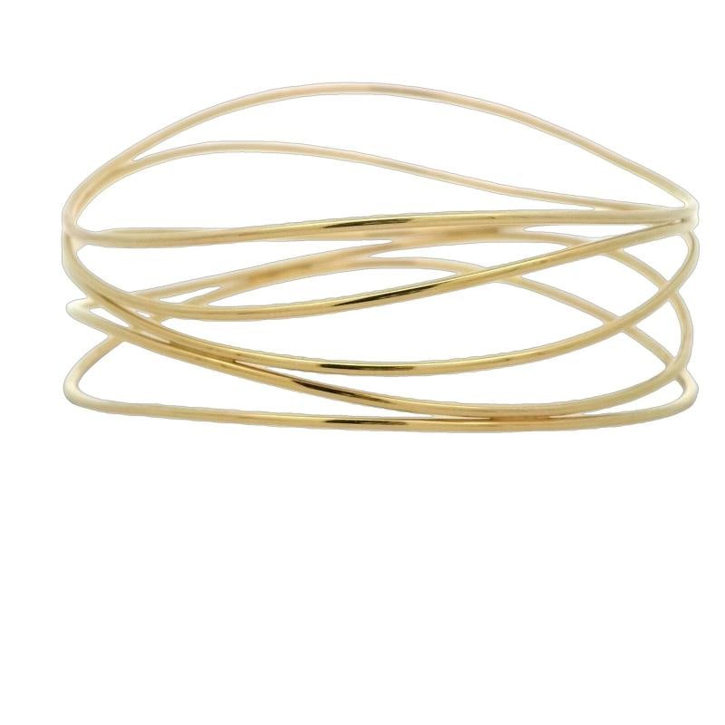 Vintage Tiffany & Co Elsa Peretti Five-Row Wave Bangle in 18k Yellow Gold - 3