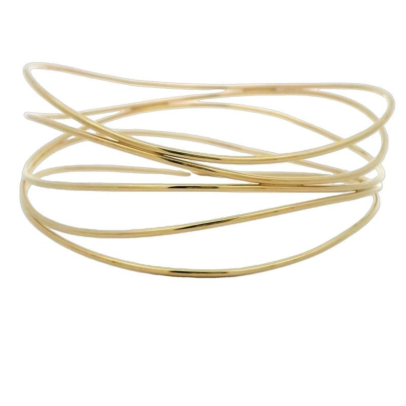 Vintage Tiffany & Co Elsa Peretti Five-Row Wave Bangle in 18k Yellow Gold - 5