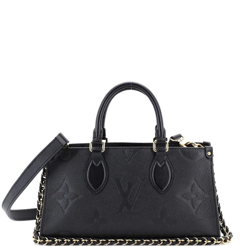 Louis Vuitton OnTheGo Tote Monogram Empreinte Giant East West: Accessories: Extra Strap, With StrapMeasurements: Handle Drop 3.5", Height 6", Width 11", Depth 4", Strap Drop 19". Condition: Pre-owned - Good,Brand: Louis Vuitton,Exterior Material: Leather,Style: T