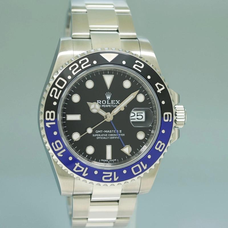 2015 MINT Papers Rolex GMT Master II 116710 BLNR Steel Ceramic Batman Blue Watch - 3