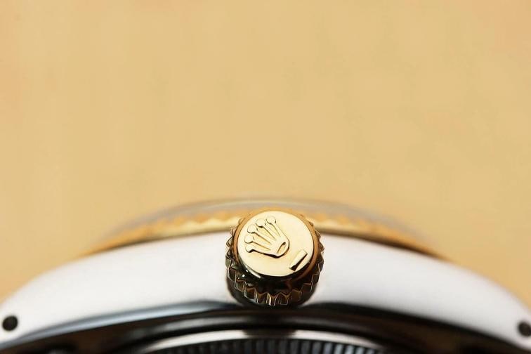 ROLEX LADIES DATEJUST 69173 FACTORY DIAMOND DIAL 18K YELLOW GOLD SS WHITE WATCH - 7