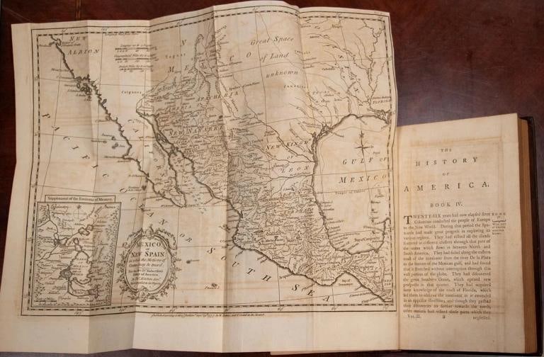 1783 The History of America William Robertson Fine Leather Bindings Folding Maps - 12