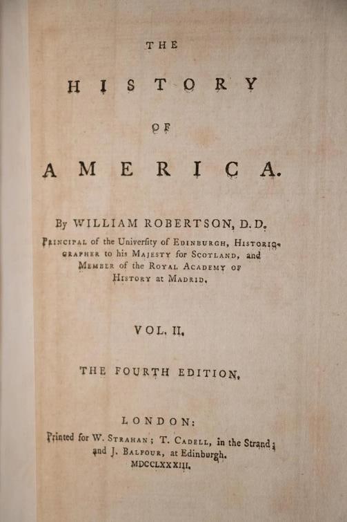 1783 The History of America William Robertson Fine Leather Bindings Folding Maps - 13