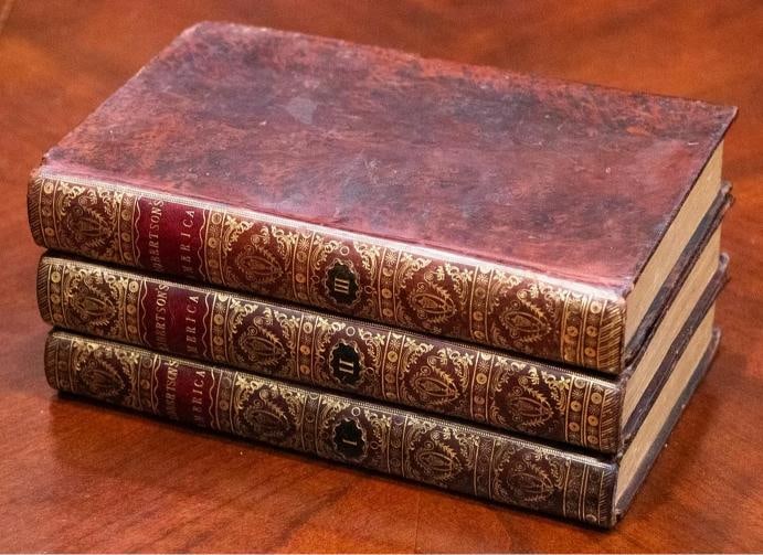 1783 The History of America William Robertson Fine Leather Bindings Folding Maps - 2