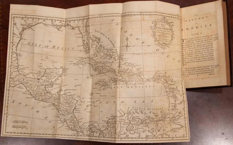 1783 The History of America William Robertson Fine Leather Bindings Folding Maps - 8