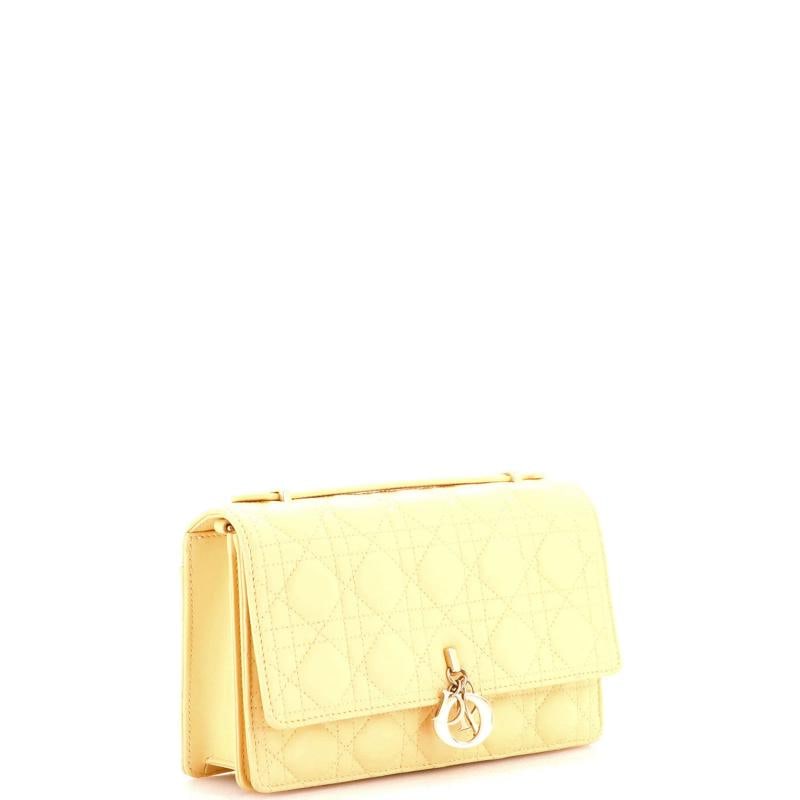 Christian Dior My Dior Top Handle Flap Bag Cannage Quilt Lambskin Small - 2