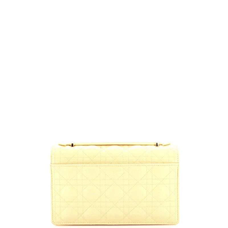 Christian Dior My Dior Top Handle Flap Bag Cannage Quilt Lambskin Small - 3