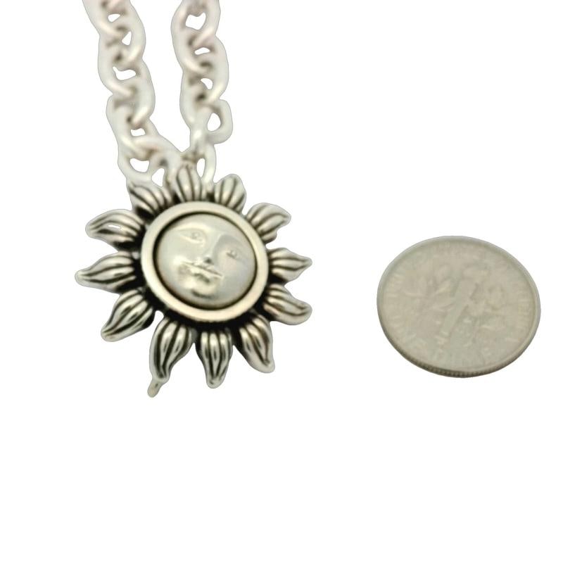 Vintage Tiffany & Co Sun Necklace In Sterling Silver - 6