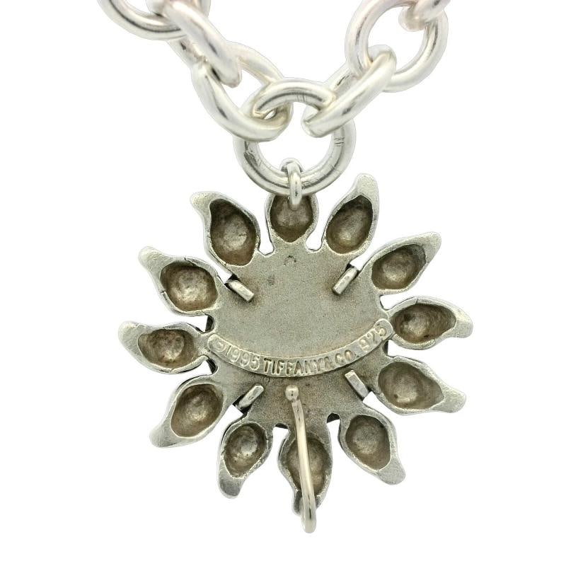 Vintage Tiffany & Co Sun Necklace In Sterling Silver - 7