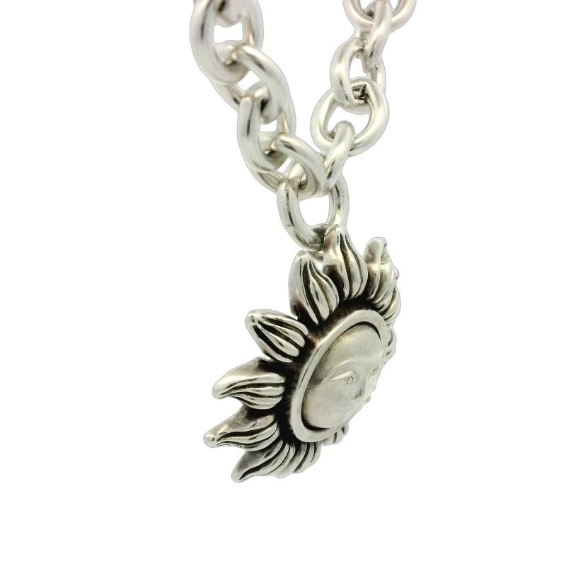 Vintage Tiffany & Co Sun Necklace In Sterling Silver - 9