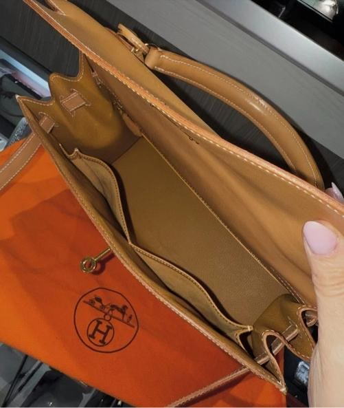 Hermes Kelly 32 Sellier Natural Box Calf Leather Gold Hardware â€“ J Stamp (2006) - 16