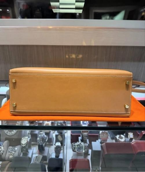Hermes Kelly 32 Sellier Natural Box Calf Leather Gold Hardware â€“ J Stamp (2006) - 9