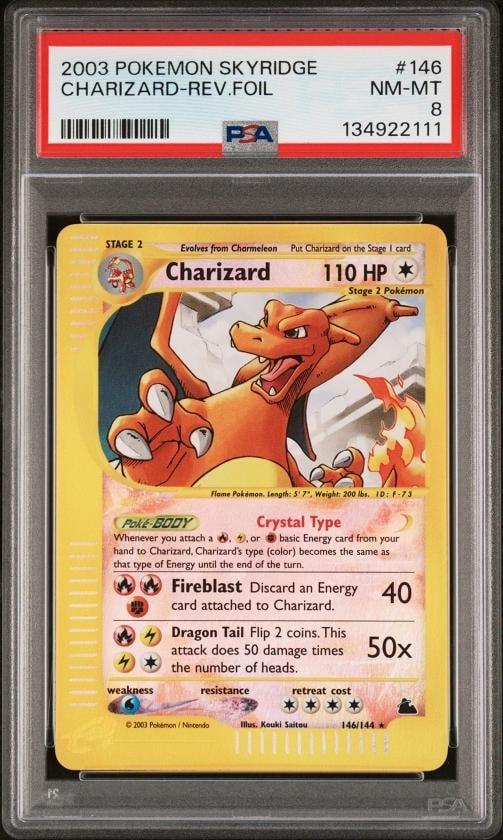 2003 Pokemon Skyridge #146 Charizard Reverse Foil PSA 8 NM-MT (1 of 2)