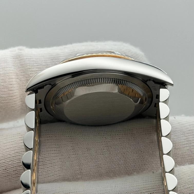 Rolex Datejust 16233 36mm Black Tapestry Dial 18k Yellow Gold Stainless Steel - 9