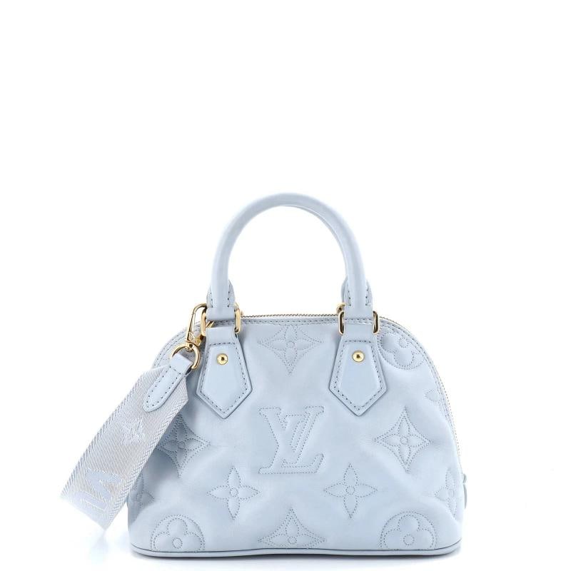 Louis Vuitton Alma Handbag Bubblegram Leather BB: Condition: Pre-owned - Excellent,Brand: Louis Vuitton,Exterior Material: Leather,Style: Shoulder Bags,Exterior Color: Blue,Department: Women,Size: Bb,Accessories: With StrapCondition: Great. Exterior: