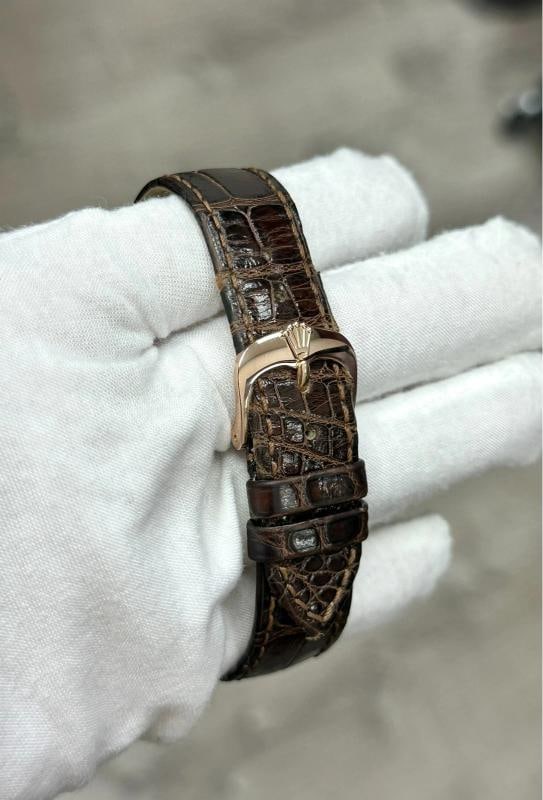 Rolex Cellini Date 50515 39mm 18k Rose Gold Silver Guilloche Dial Box Paper - 6