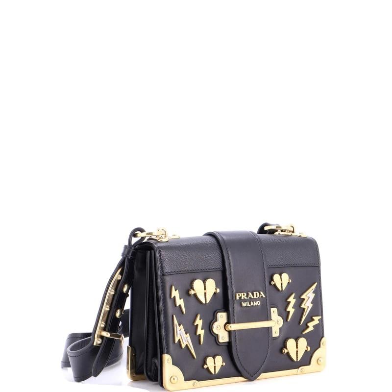 Prada Cahier Crossbody Bag Embellished Leather Small - 2