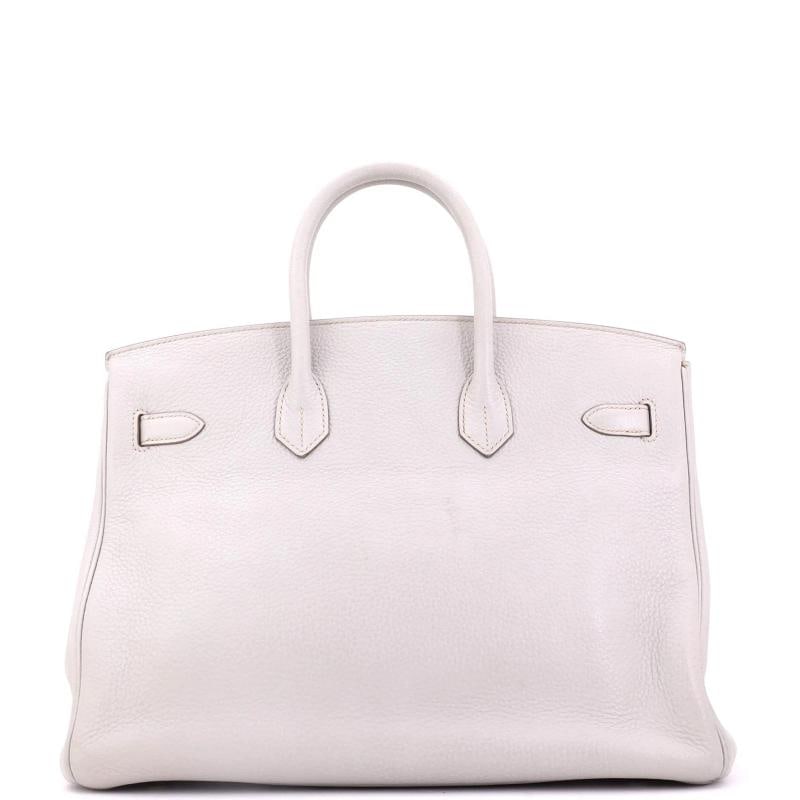 Hermes Club Birkin Bag Grey Clemence and Lizard with Palladium Hardware 35 - 4