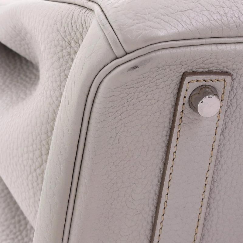 Hermes Club Birkin Bag Grey Clemence and Lizard with Palladium Hardware 35 - 8