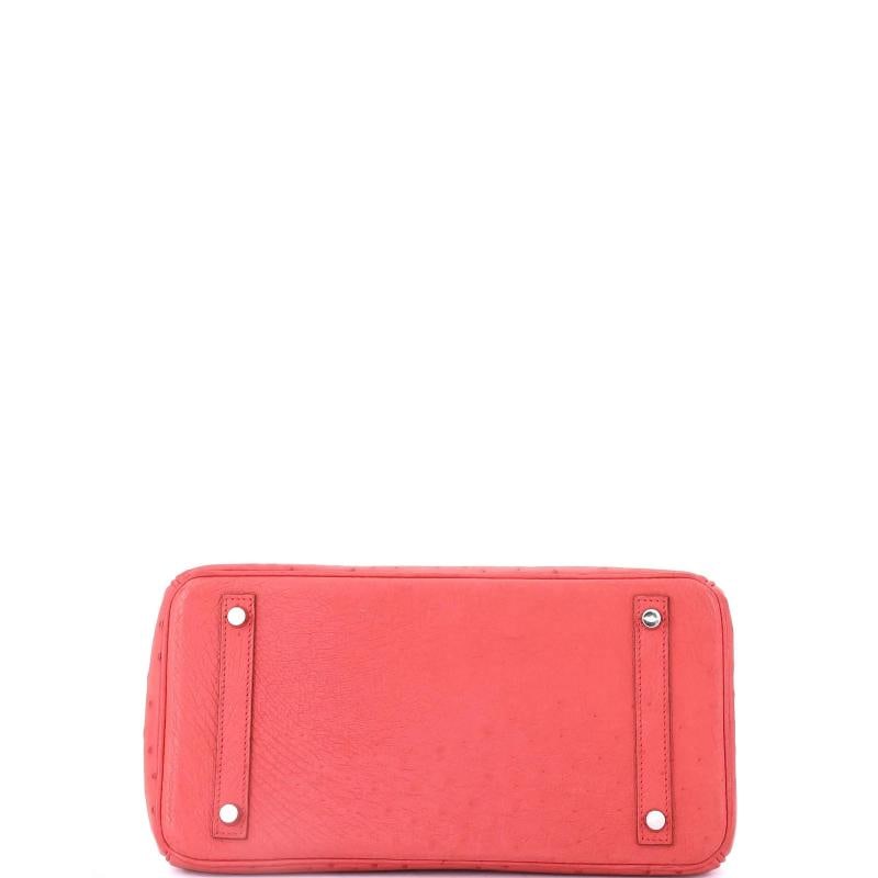 Hermes Birkin Handbag Pink Ostrich with Palladium Hardware 30 - 5